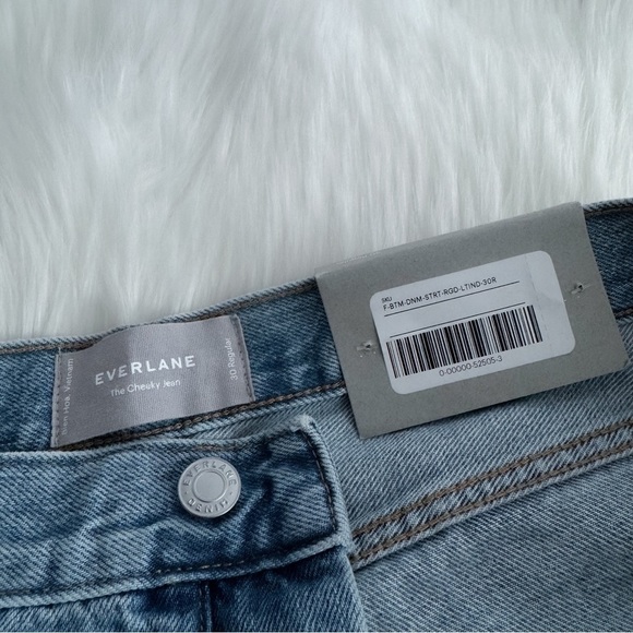 Everlane The ’90s Cheeky Jean Straight Leg Vintage Mid Blue High Waisted 30 NEW - Picture 10 of 14